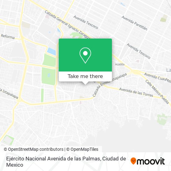 Mapa de Ejército Nacional Avenida de las Palmas