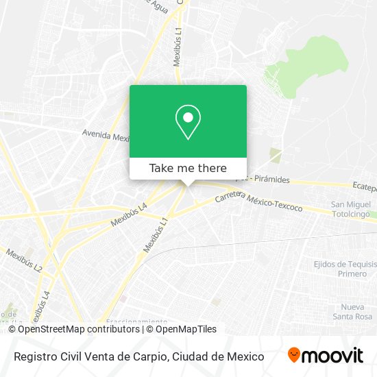 Mapa de Registro Civil Venta de Carpio