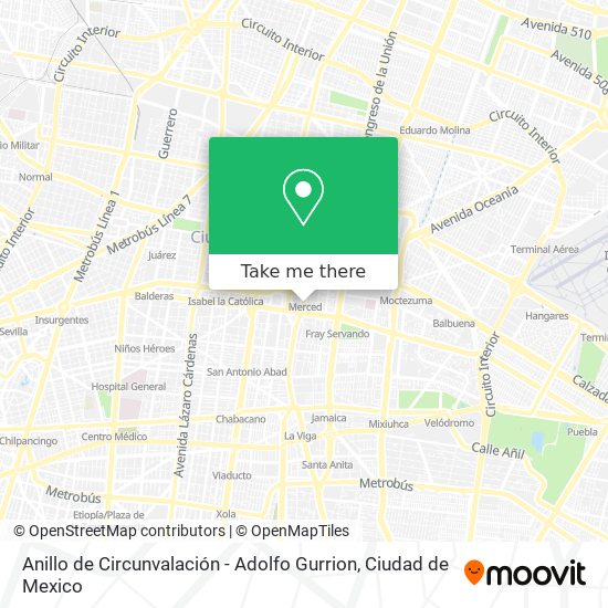 Anillo de Circunvalación - Adolfo Gurrion map