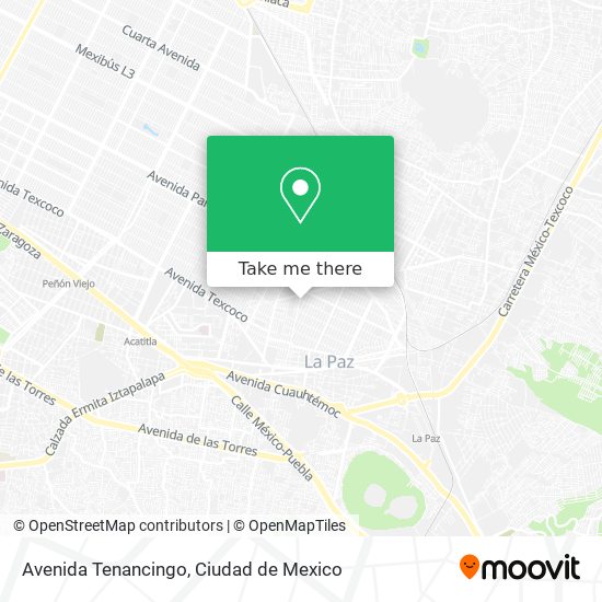 Mapa de Avenida Tenancingo