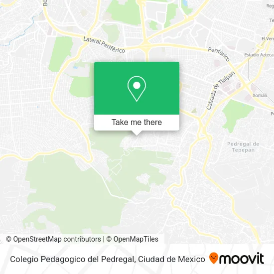 Colegio Pedagogico del Pedregal map