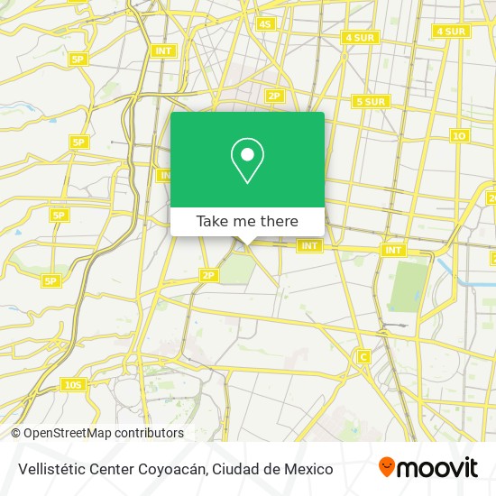 Mapa de Vellistétic Center Coyoacán