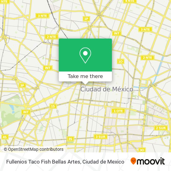 Mapa de Fullenios Taco Fish Bellas Artes