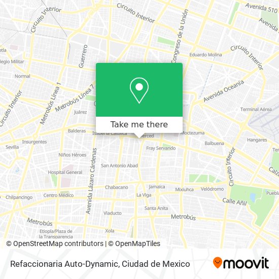 Mapa de Refaccionaria Auto-Dynamic