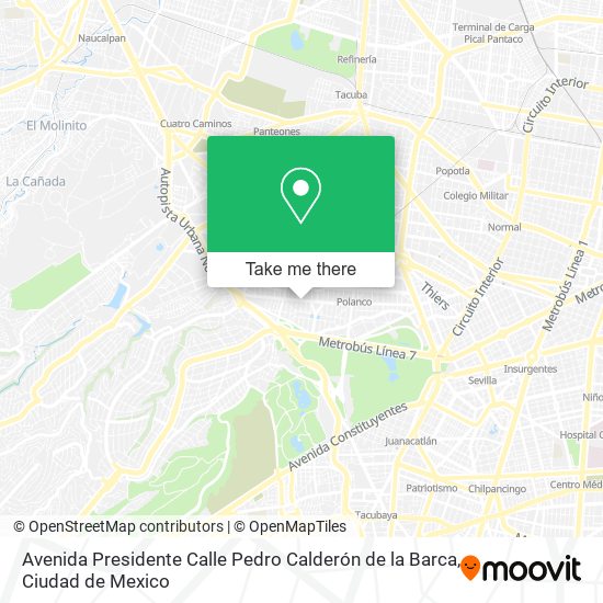 Avenida Presidente Calle Pedro Calderón de la Barca map
