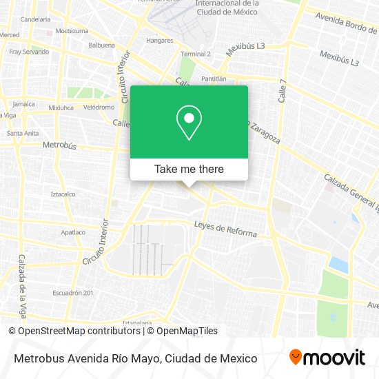 Metrobus Avenida Río Mayo map