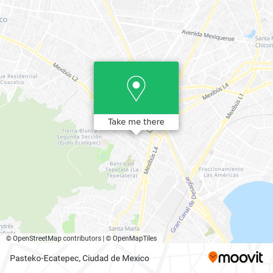 Mapa de Pasteko-Ecatepec