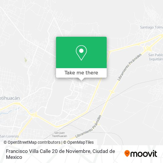 Mapa de Francisco Villa Calle 20 de Noviembre