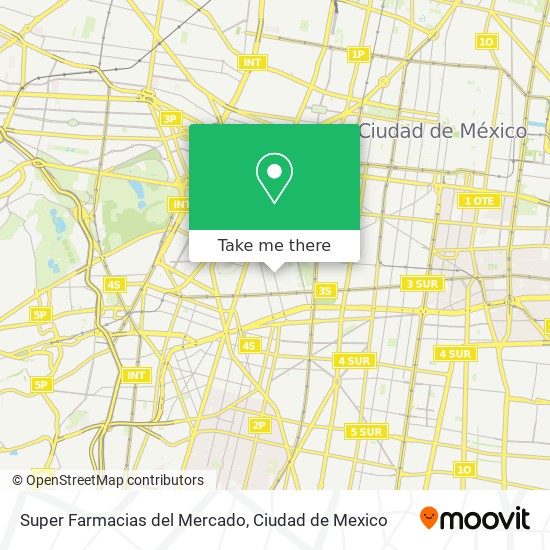 Super Farmacias del Mercado map