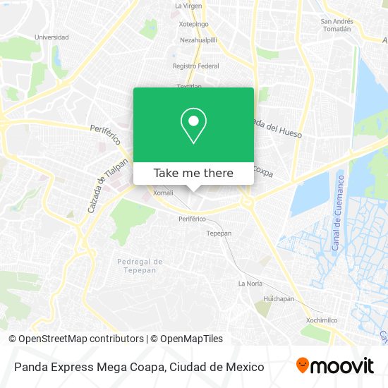Panda Express Mega Coapa map