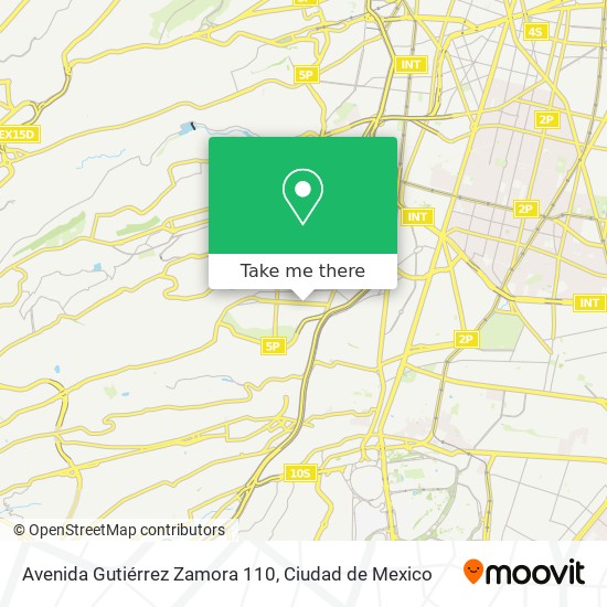 Mapa de Avenida Gutiérrez Zamora 110