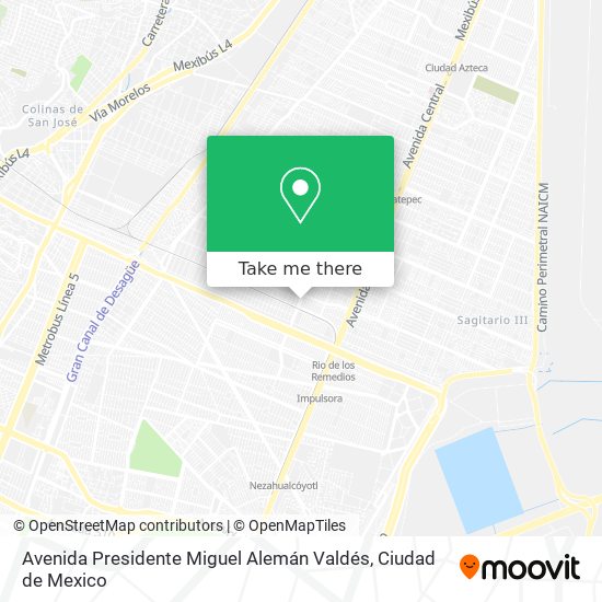 Avenida Presidente Miguel Alemán Valdés map