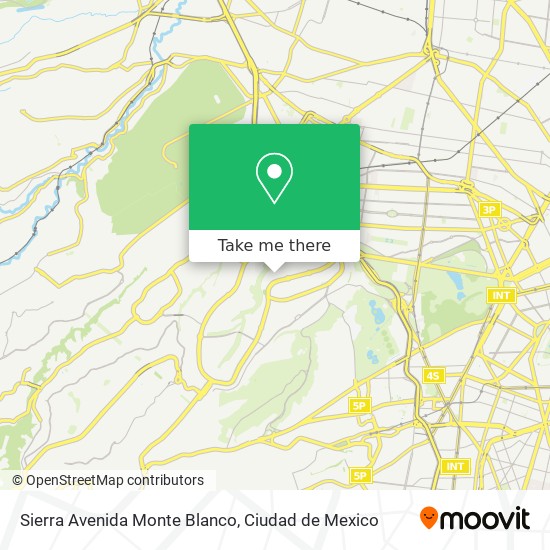 Mapa de Sierra Avenida Monte Blanco