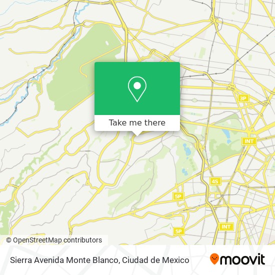 Sierra Avenida Monte Blanco map