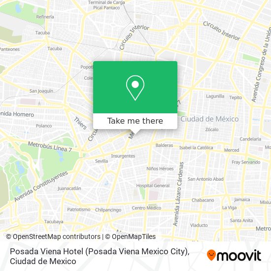 Posada Viena Hotel (Posada Viena Mexico City) map