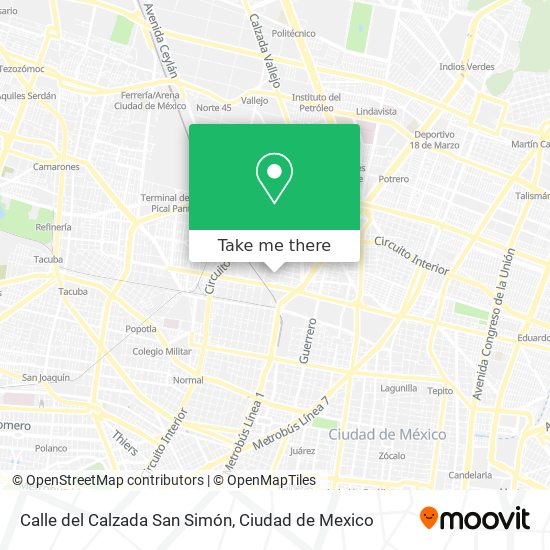 Mapa de Calle del Calzada San Simón