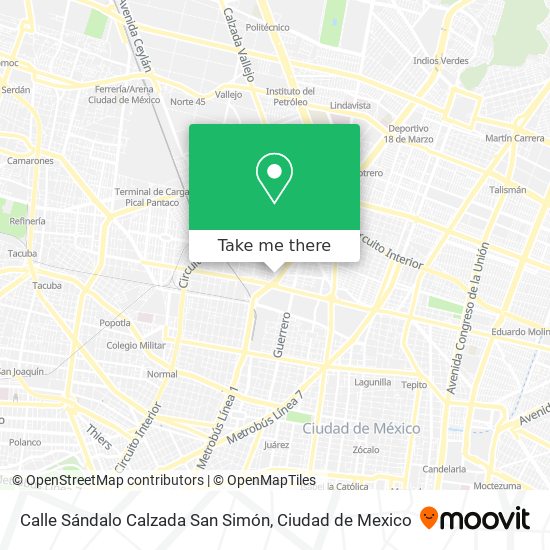 Mapa de Calle Sándalo Calzada San Simón