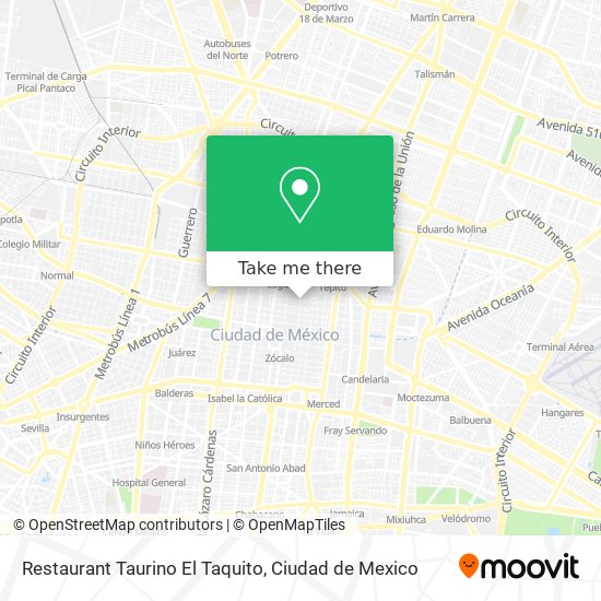 Restaurant Taurino El Taquito map