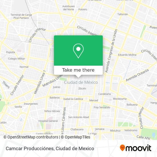 Camcar Producciónes map