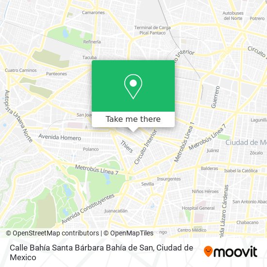 Mapa de Calle Bahía Santa Bárbara Bahía de San
