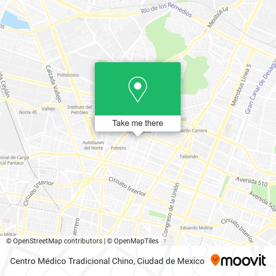 Mapa de Centro Médico Tradicional Chino