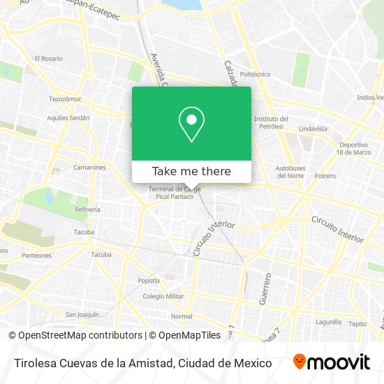 Tirolesa Cuevas de la Amistad map