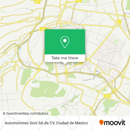 Mapa de Automotores Soni SA de CV