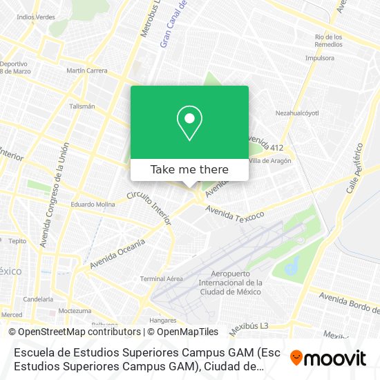 Escuela de Estudios Superiores Campus GAM (Esc Estudios Superiores Campus GAM) map