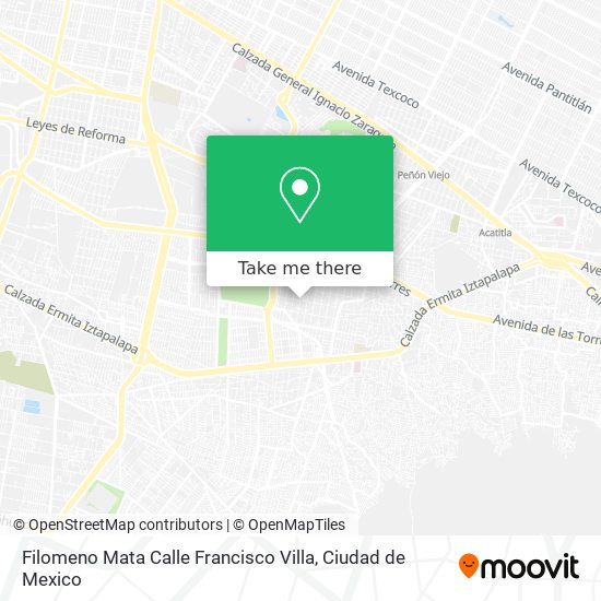 Filomeno Mata Calle Francisco Villa map