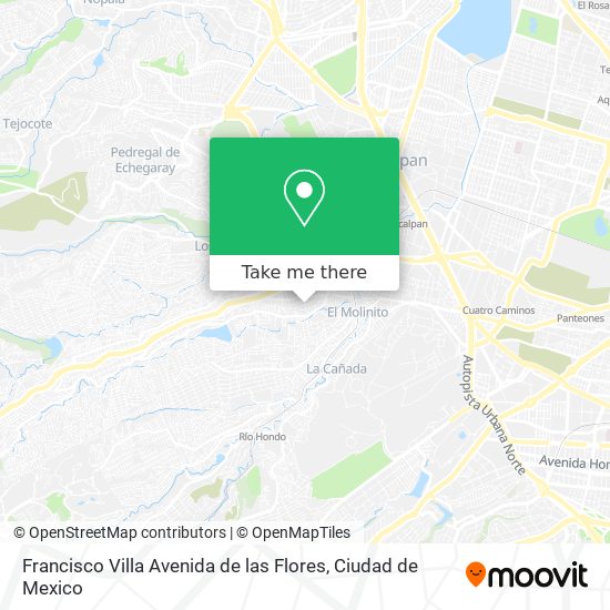 Francisco Villa Avenida de las Flores map