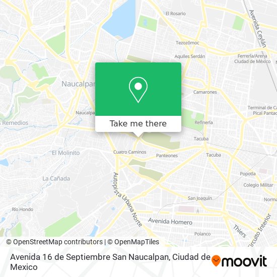 Avenida 16 de Septiembre San Naucalpan map