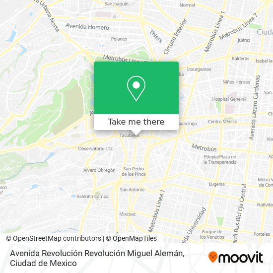 Avenida Revolución Revolución Miguel Alemán map
