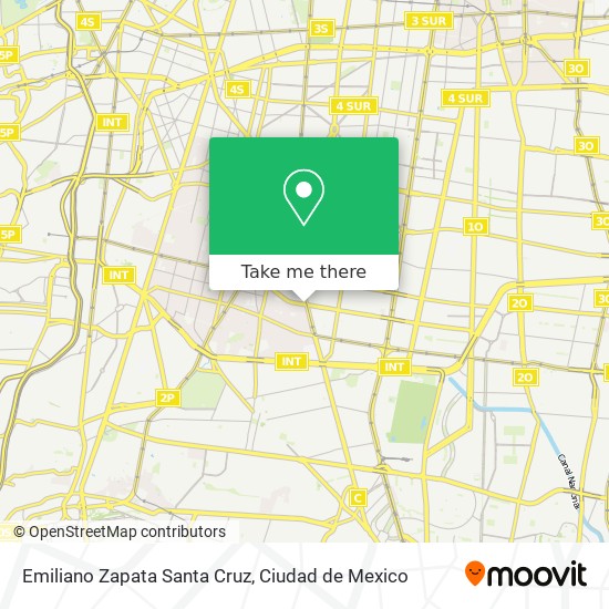 Emiliano Zapata Santa Cruz map