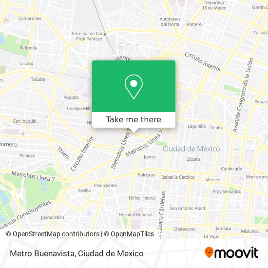 Metro Buenavista map