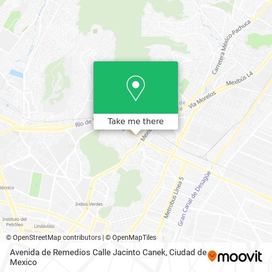 Mapa de Avenida de Remedios Calle Jacinto Canek