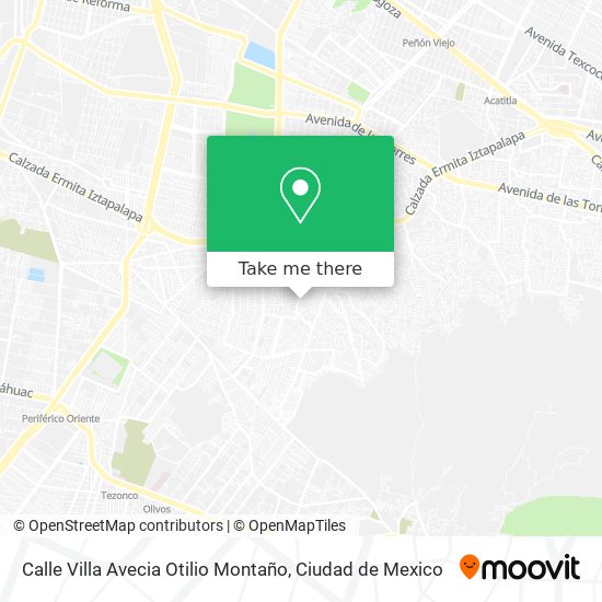 Calle Villa Avecia Otilio Montaño map