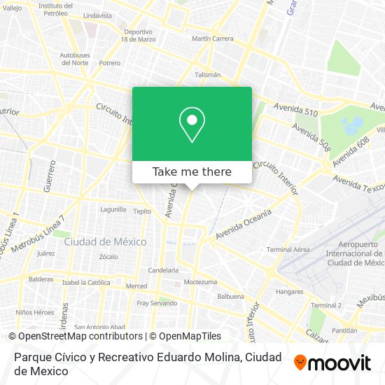 Mapa de Parque Cívico y Recreativo Eduardo Molina