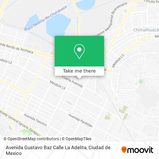 Mapa de Avenida Gustavo Baz Calle La Adelita
