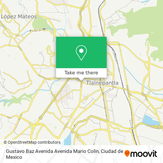 Mapa de Gustavo Baz Avenida Avenida Mario Colín