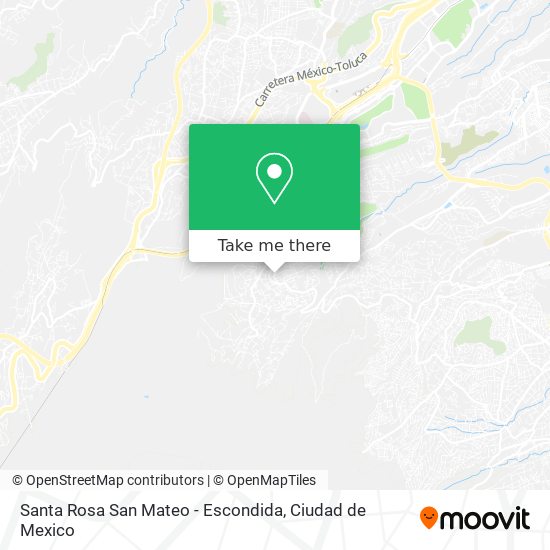 Santa Rosa San Mateo - Escondida map