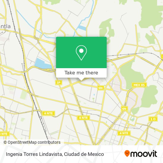 Ingenia Torres Lindavista map