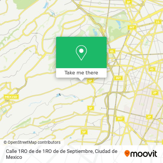 Mapa de Calle 1RO de de 1RO de de Septiembre