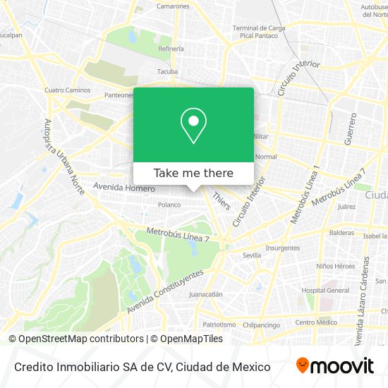 Credito Inmobiliario SA de CV map
