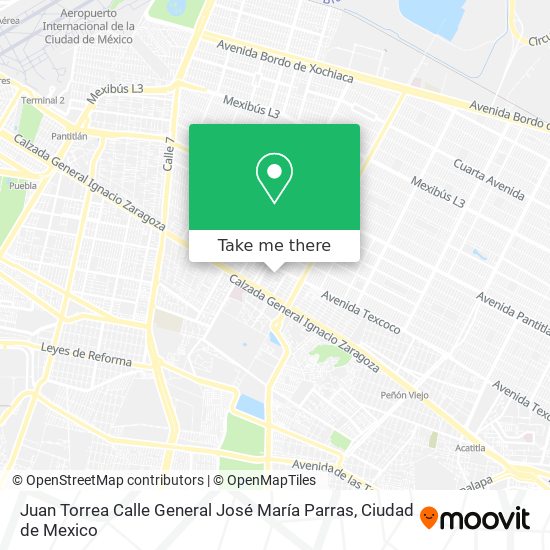 Mapa de Juan Torrea Calle General José María Parras