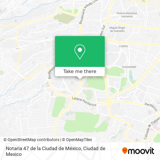 Notaria 47 de la Ciudad de México map