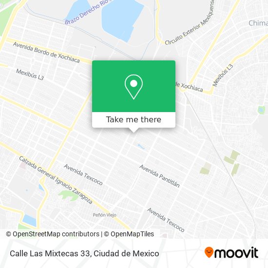 Mapa de Calle Las Mixtecas 33