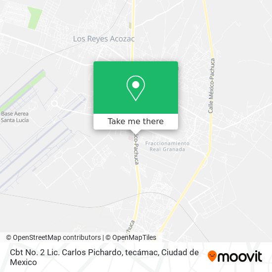 Cbt No. 2 Lic. Carlos Pichardo, tecámac map