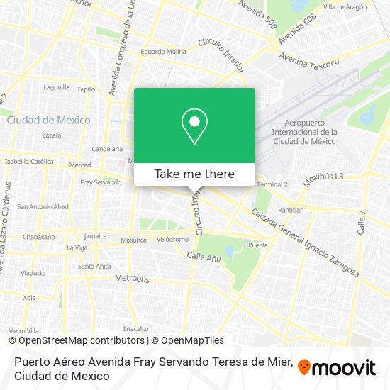 Puerto Aéreo Avenida Fray Servando Teresa de Mier map