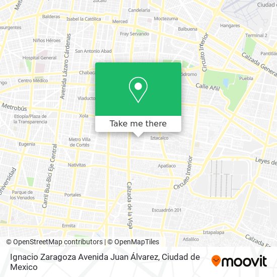 Mapa de Ignacio Zaragoza Avenida Juan Álvarez