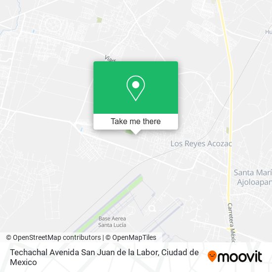 Techachal Avenida San Juan de la Labor map